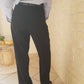 Pantalon tailleur large noir